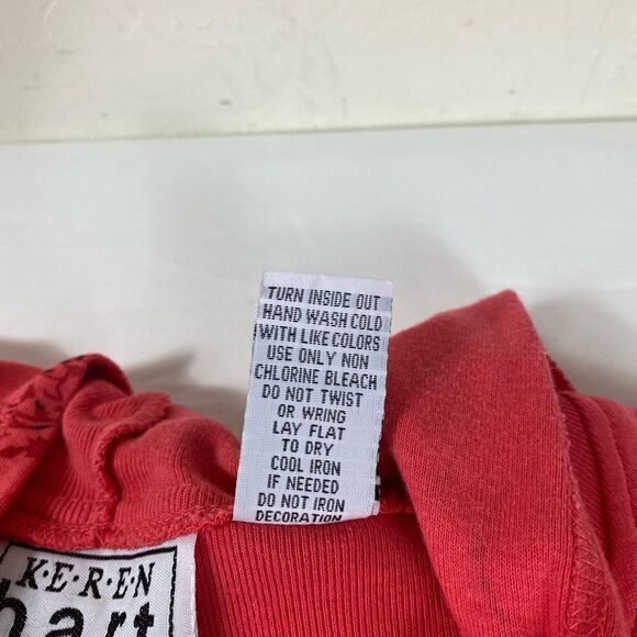 Keren hart M coral colored hoodie long sleeve Paris themed - Picture 5 of 7